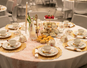 Spring Tea Table Setup