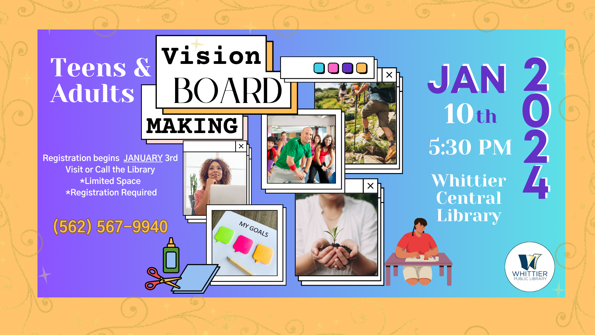 Vision Board Making - Whittier Public Library Foundation