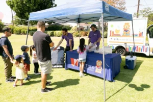 Library booth at outdoor event