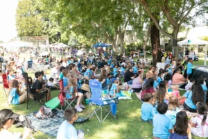 Crowd of kids at outdoor event
