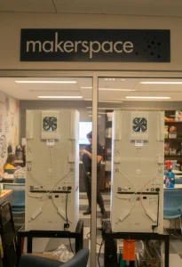 Library makerspace entrance