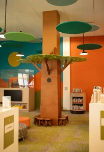 Colorful Children’s library area